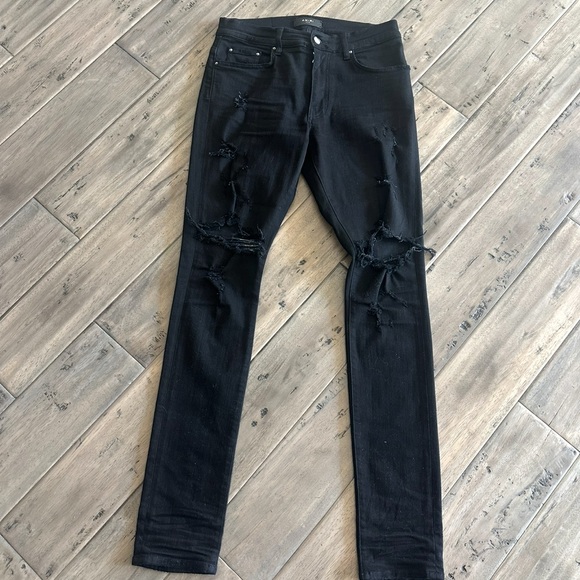 Amiri Thrasher black distressedSkinny Jeans 32